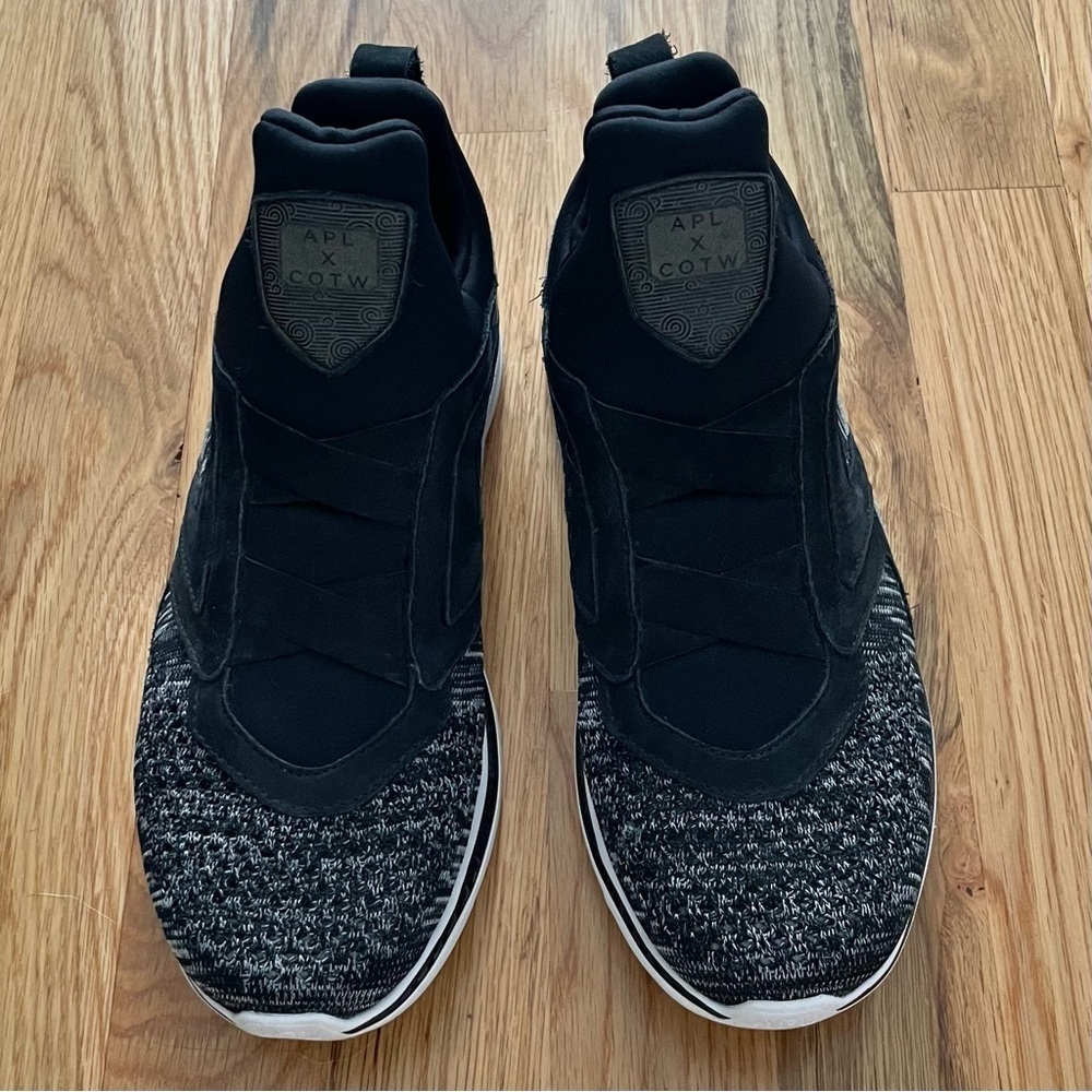 APL x COTW LUX Cielo Leather, Suede, & Neoprene Black, White, & Gray Sneakers - Picture 2 of 7